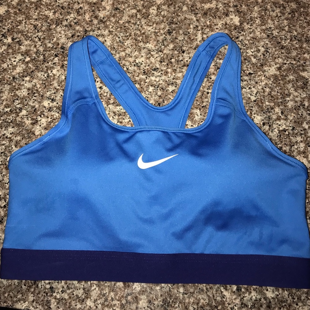 Blue Padded Nike Sports Bra